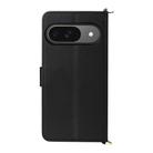 For Google Pixel 9 / Pixel 9 Pro Multifunctional 6-Card Slots Leather Phone Case with Wrist Strap(Black) - 3