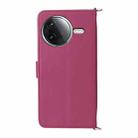 For Redmi K80 5G / K80 Pro 5G Multifunctional 6-Card Slots Leather Phone Case with Wrist Strap(Rose Red) - 3