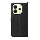 For Redmi Note 14 4G 163.25mm Multifunctional 6-Card Slots Leather Phone Case with Wrist Strap(Black) - 3