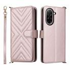 For Redmi A5 4G 173.3mm Multifunctional 6-Card Slots Leather Phone Case with Wrist Strap(Pink) - 1