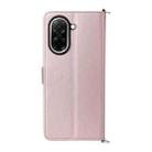 For Redmi A5 4G 173.3mm Multifunctional 6-Card Slots Leather Phone Case with Wrist Strap(Pink) - 3