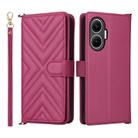 For Redmi Turbo 4 Pro 5G Multifunctional 6-Card Slots Leather Phone Case with Wrist Strap(Rose Red) - 1