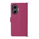 For Redmi Turbo 4 Pro 5G Multifunctional 6-Card Slots Leather Phone Case with Wrist Strap(Rose Red) - 3