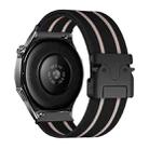 22mm Parachute Buckle Stripe Nylon Elastic Braided Watch Band(Black Starlight) - 2