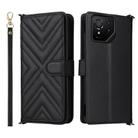 For Asus ROG Phone 9 / 9 Pro Multifunctional 6-Card Slots Leather Phone Case with Wrist Strap(Black) - 1