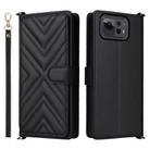 For Asus Zenfone 12 Ultra Multifunctional 6-Card Slots Leather Phone Case with Wrist Strap(Black) - 1
