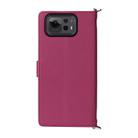 For Asus Zenfone 12 Ultra Multifunctional 6-Card Slots Leather Phone Case with Wrist Strap(Rose Red) - 3