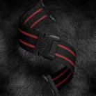 For Samsung Galaxy Watch Ultra 47mm Parachute Buckle Stripe Nylon Elastic Braided Watch Band(Black Red) - 3