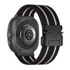 For Samsung Galaxy Watch Ultra 47mm Parachute Buckle Stripe Nylon Elastic Braided Watch Band(Black Starlight) - 2