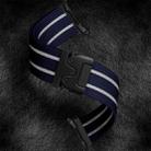 For Samsung Galaxy Watch Ultra 47mm Parachute Buckle Stripe Nylon Elastic Braided Watch Band(Midnight Blue White) - 3