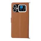 For Cubot A20 Multifunctional 6-Card Slots Leather Phone Case with Wrist Strap(Brown) - 3