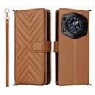 For Cubot A30 Multifunctional 6-Card Slots Leather Phone Case with Wrist Strap(Brown) - 1