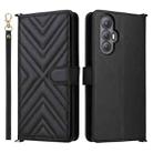 For Cubot Max 5 Multifunctional 6-Card Slots Leather Phone Case with Wrist Strap(Black) - 1
