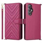 For Cubot Max 5 Multifunctional 6-Card Slots Leather Phone Case with Wrist Strap(Rose Red) - 1