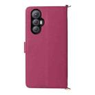 For Cubot Max 5 Multifunctional 6-Card Slots Leather Phone Case with Wrist Strap(Rose Red) - 3