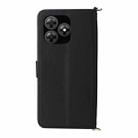 For Blackview Wave 8C Multifunctional 6-Card Slots Leather Phone Case with Wrist Strap(Black) - 3