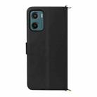 For Motorola Moto G05 4G / E15 4G Multifunctional 6-Card Slots Leather Phone Case with Wrist Strap(Black) - 3