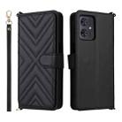 For Motorola Moto G54 5G / G54 Power 5G Multifunctional 6-Card Slots Leather Phone Case with Wrist Strap(Black) - 1