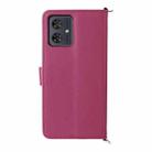 For Motorola Moto G54 5G / G54 Power 5G Multifunctional 6-Card Slots Leather Phone Case with Wrist Strap(Rose Red) - 3