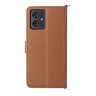 For Motorola Moto G54 5G / G54 Power 5G Multifunctional 6-Card Slots Leather Phone Case with Wrist Strap(Brown) - 3