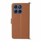 For Motorola Edge 60 Fusion Multifunctional 6-Card Slots Leather Phone Case with Wrist Strap(Brown) - 3