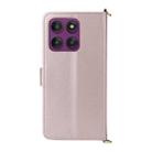 For Motorola Edge 60 Pro Multifunctional 6-Card Slots Leather Phone Case with Wrist Strap(Pink) - 3
