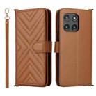For Motorola Edge 5G 2025 Multifunctional 6-Card Slots Leather Phone Case with Wrist Strap(Brown) - 1