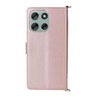 For Motorola Moto G56 / G66j / G66y 5G Multifunctional 6-Card Slots Leather Phone Case with Wrist Strap(Pink) - 3