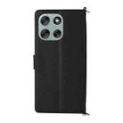 For Motorola Moto G56 / G66j / G66y 5G Multifunctional 6-Card Slots Leather Phone Case with Wrist Strap(Black) - 3
