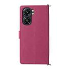 For Oukitel C58 / C58 Pro Multifunctional 6-Card Slots Leather Phone Case with Wrist Strap(Rose Red) - 3
