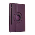 For Samsung Galaxy Tab S8+ / Tab S8 Plus /  Tab S7 FE / Tab S7+ / T970 360 Degree Rotation Litchi Texture Flip Leather Case with Holder(Purple) - 3