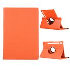 For Samsung Galaxy Tab S8+ / Tab S8 Plus /  Tab S7 FE / Tab S7+ / T970 360 Degree Rotation Litchi Texture Flip Leather Case with Holder(Orange) - 1