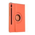 For Samsung Galaxy Tab S8+ / Tab S8 Plus /  Tab S7 FE / Tab S7+ / T970 360 Degree Rotation Litchi Texture Flip Leather Case with Holder(Orange) - 3