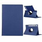 For Samsung Galaxy Tab S8+ / Tab S8 Plus /  Tab S7 FE / Tab S7+ / T970 360 Degree Rotation Litchi Texture Flip Leather Case with Holder(Blue) - 1