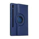 For Samsung Galaxy Tab S8+ / Tab S8 Plus /  Tab S7 FE / Tab S7+ / T970 360 Degree Rotation Litchi Texture Flip Leather Case with Holder(Blue) - 2