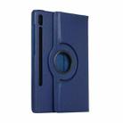 For Samsung Galaxy Tab S8+ / Tab S8 Plus /  Tab S7 FE / Tab S7+ / T970 360 Degree Rotation Litchi Texture Flip Leather Case with Holder(Blue) - 2