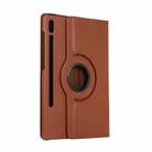 For Samsung Galaxy Tab S8+ / Tab S8 Plus /  Tab S7 FE / Tab S7+ / T970 360 Degree Rotation Litchi Texture Flip Leather Case with Holder (Brown) - 3