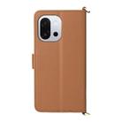 For OnePlus 13T 5G Multifunctional 6-Card Slots Leather Phone Case with Wrist Strap(Brown) - 3