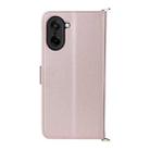 For OnePlus Ace 5 Racing 5G Multifunctional 6-Card Slots Leather Phone Case with Wrist Strap(Pink) - 3