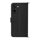 For OnePlus Ace 5 Racing 5G Multifunctional 6-Card Slots Leather Phone Case with Wrist Strap(Black) - 3