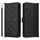 For OnePlus Nord 5 / OnePlus Ace 5 Ultra Multifunctional 6-Card Slots Leather Phone Case with Wrist Strap(Black) - 1