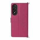 For OnePlus Nord 5 / OnePlus Ace 5 Ultra Multifunctional 6-Card Slots Leather Phone Case with Wrist Strap(Rose Red) - 3