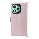 For Honor 400 Lite 5G Multifunctional 6-Card Slots Leather Phone Case with Wrist Strap(Pink) - 3