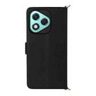 For Honor 400 Lite 5G Multifunctional 6-Card Slots Leather Phone Case with Wrist Strap(Black) - 3