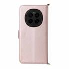 For Honor Magic7 5G Multifunctional 6-Card Slots Leather Phone Case with Wrist Strap(Pink) - 3