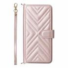 For Honor X60 5G / X9c Smart Multifunctional 6-Card Slots Leather Phone Case with Wrist Strap(Pink) - 2