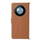 For Honor X60 5G / X9c Smart Multifunctional 6-Card Slots Leather Phone Case with Wrist Strap(Brown) - 3