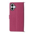 For Samsung Galaxy A25 5G JP Multifunctional 6-Card Slots Leather Phone Case with Wrist Strap(Rose Red) - 3