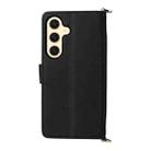 For Samsung Galaxy S25+ 5G Multifunctional 6-Card Slots Leather Phone Case with Wrist Strap(Black) - 3