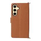 For Samsung Galaxy S25+ 5G Multifunctional 6-Card Slots Leather Phone Case with Wrist Strap(Brown) - 3